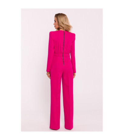 M811 Jumpsuit with waist decoration - fuchsia