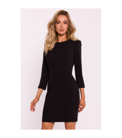 M815 Mini dress with decorative sleeves - black