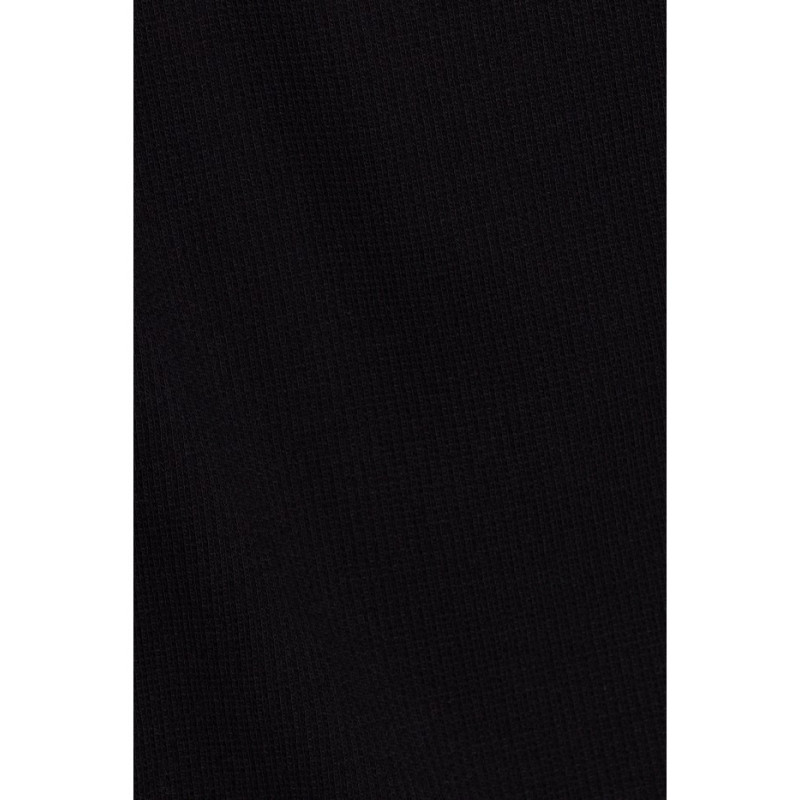 M820 Ribbed midi dress with asymmetrical neckline - black