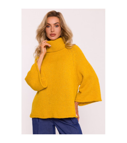 M822 Sweater with turtleneck and wide sleeves - honey