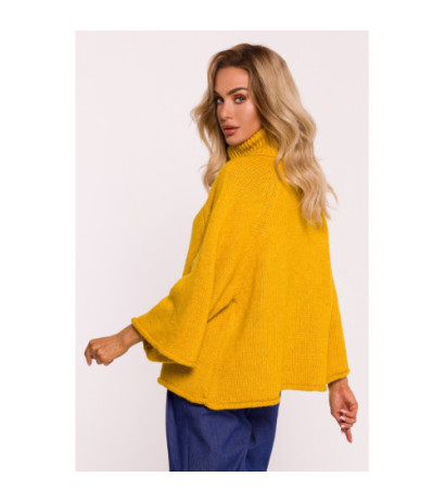 M822 Sweater with turtleneck and wide sleeves - honey