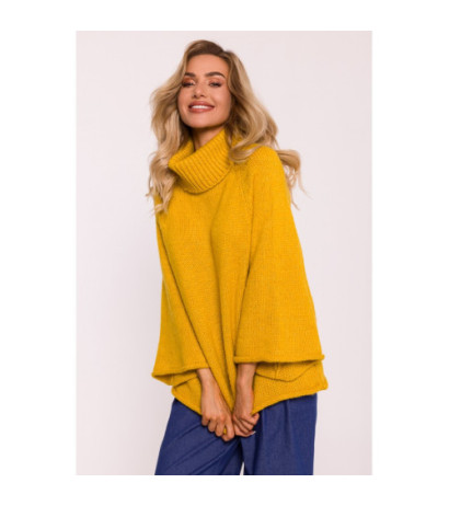 M822 Sweater with turtleneck and wide sleeves - honey