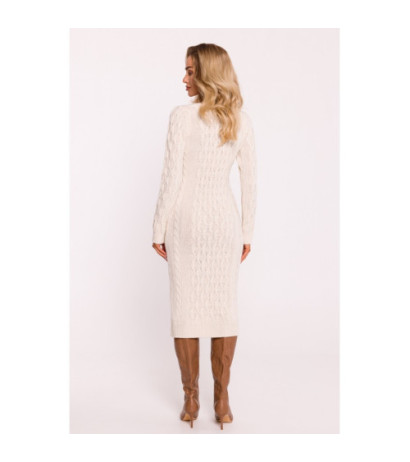 M824 Sweater dress with V neckline - ivory