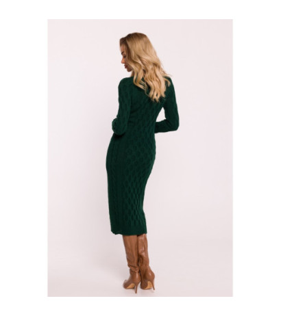 M824 Sweater dress with V neckline - green