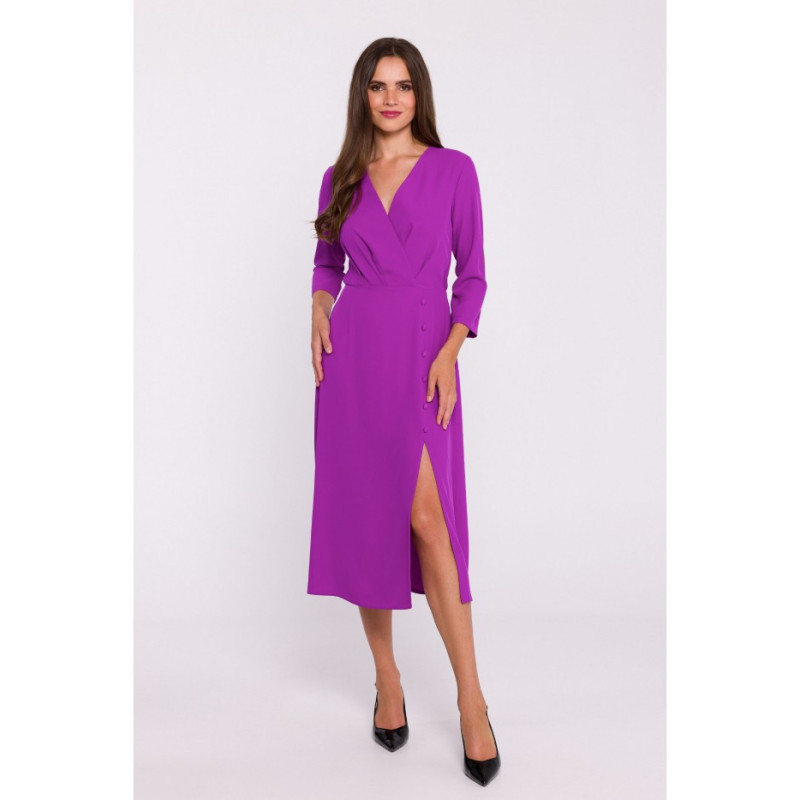 S385 Blush dress with envelope neckline - lavender