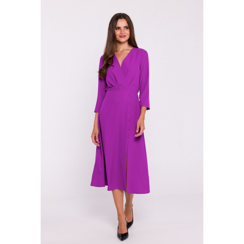 S385 Blush dress with envelope neckline - lavender