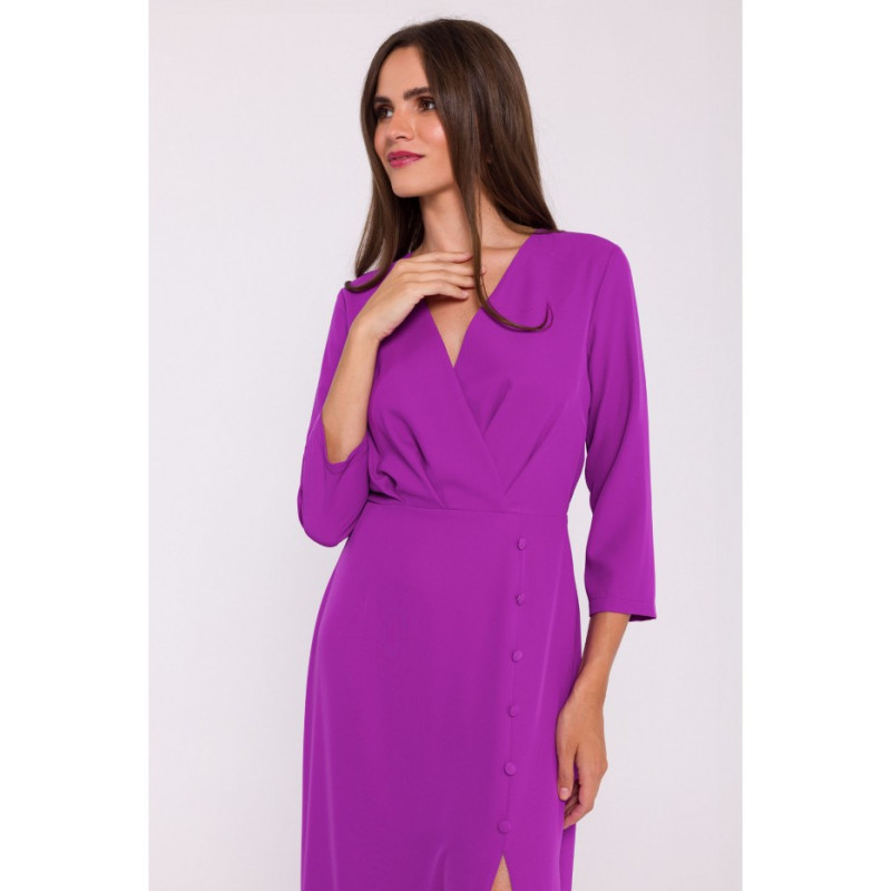 S385 Blush dress with envelope neckline - lavender