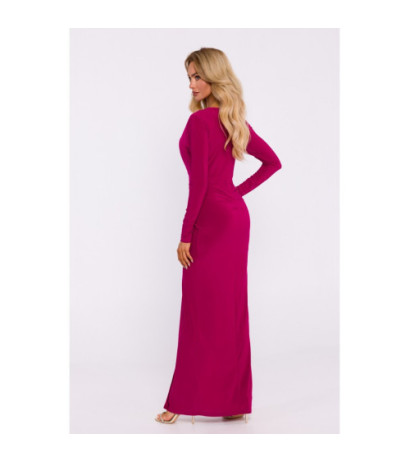 M840 Interlaced stretch knit dress - ruby