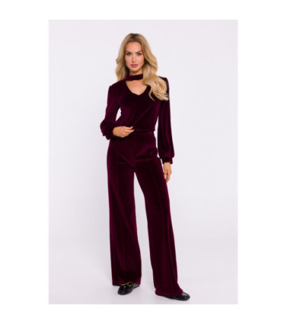 M830 Velour pants - maroon