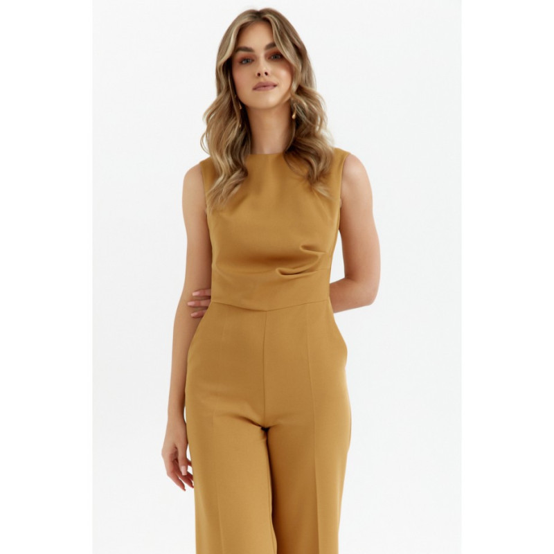 S115 Wide-legged jumpsuit - cinnamon