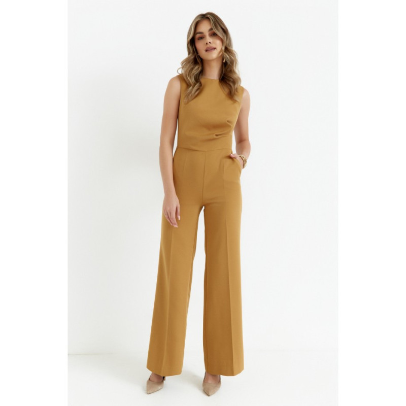 S115 Wide-legged jumpsuit - cinnamon