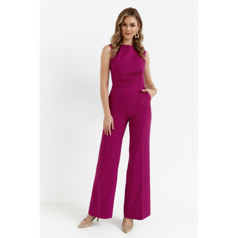 S115 Wide-legged jumpsuit - ruby