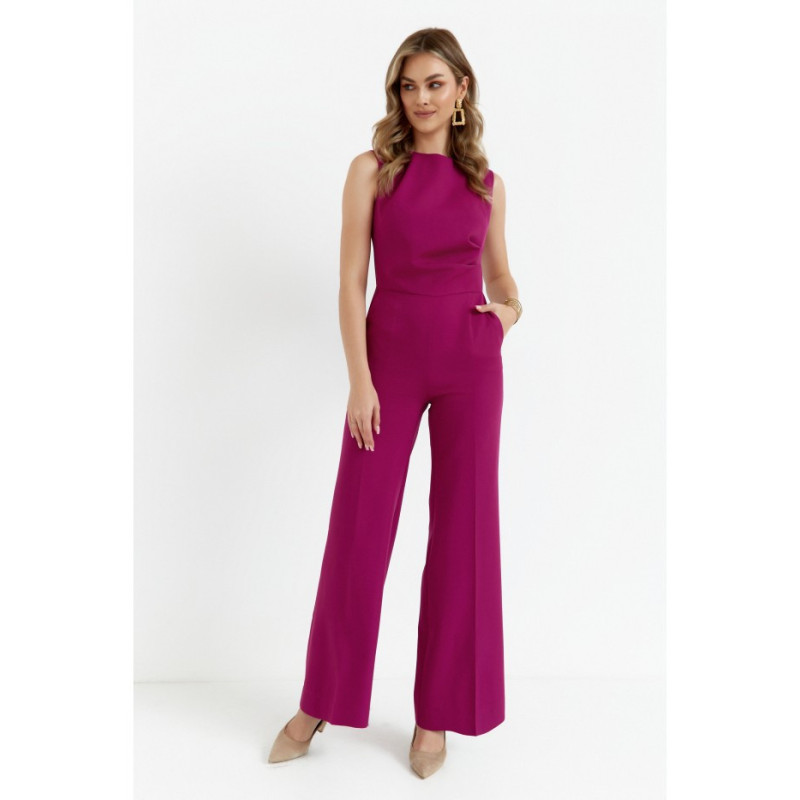 S115 Wide-legged jumpsuit - ruby