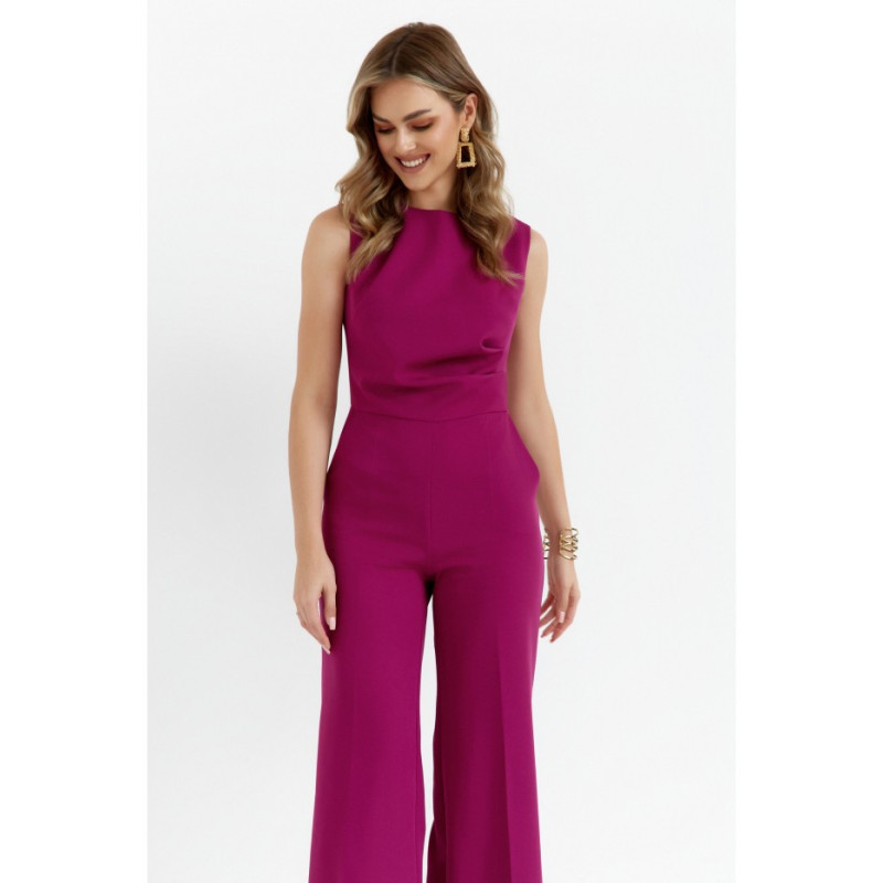 S115 Wide-legged jumpsuit - ruby