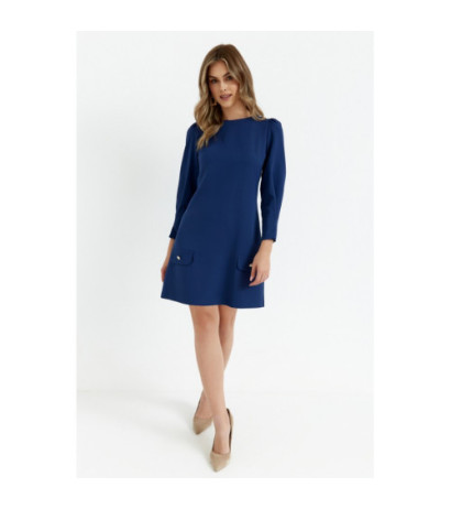 K148 Trapeze dress - navy blue