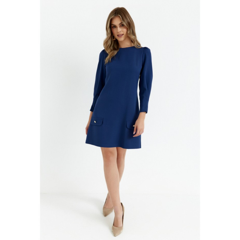 K148 Trapeze dress - navy blue