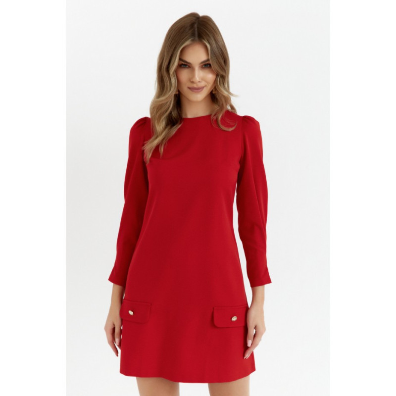 K148 Trapeze dress - red