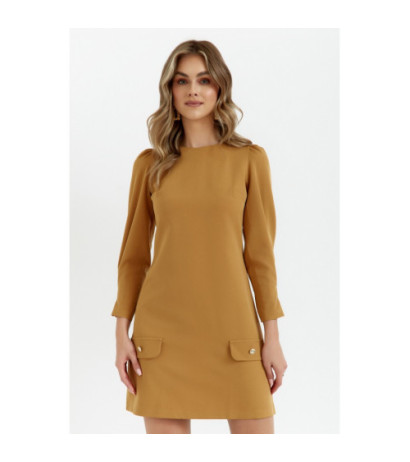 K148 Trapeze dress - cinnamon