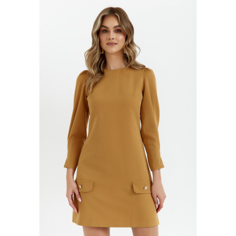 K148 Trapeze dress - cinnamon