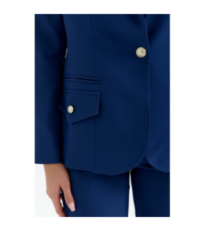 K141 Jacket with decorative buttons - navy blue