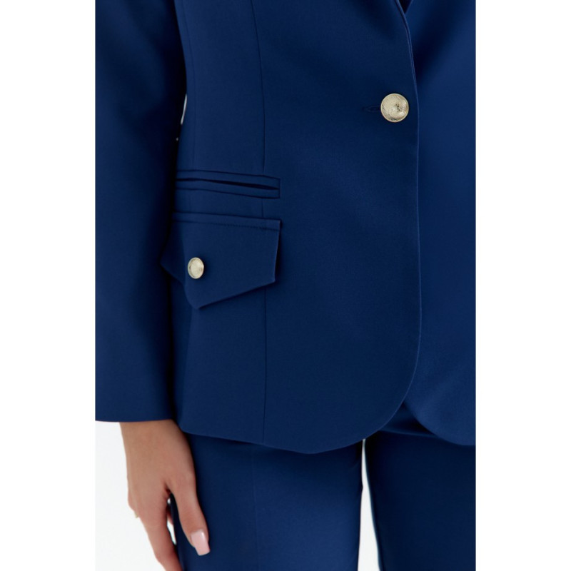 K141 Jacket with decorative buttons - navy blue