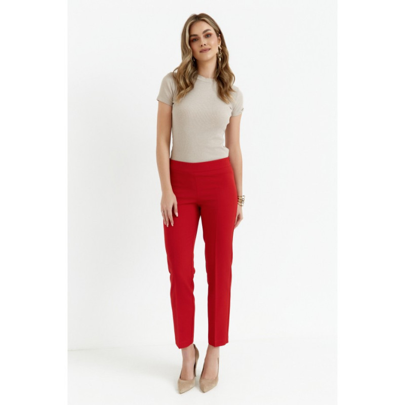 K055 Smooth cigarette pants - red