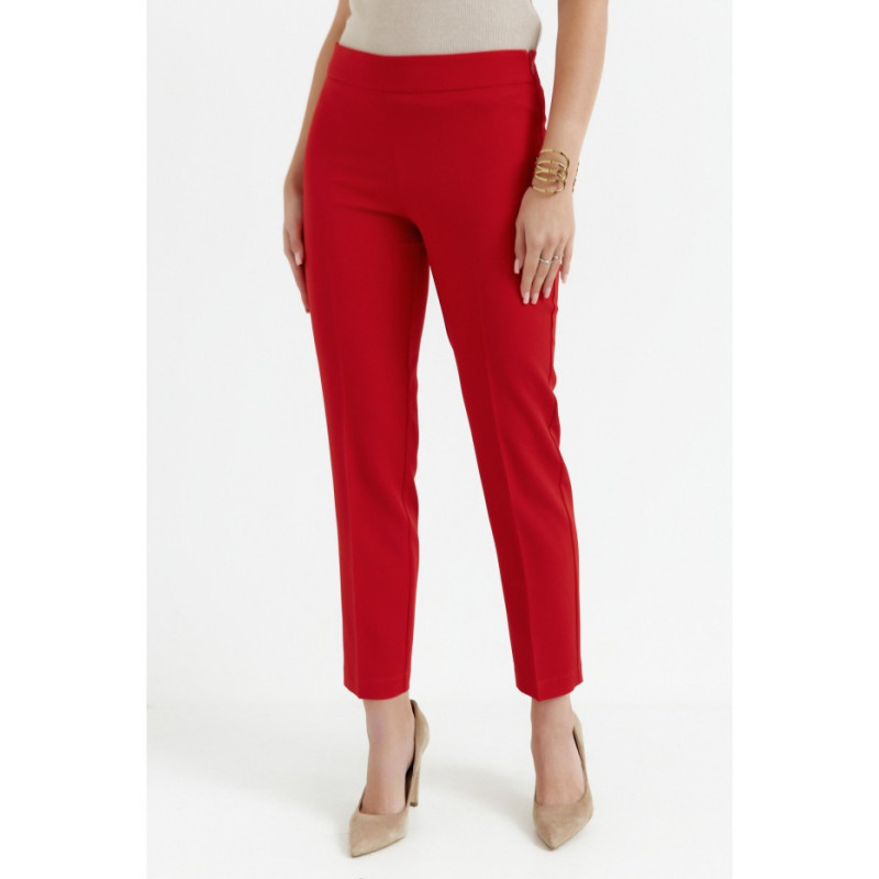 K055 Smooth cigarette pants - red