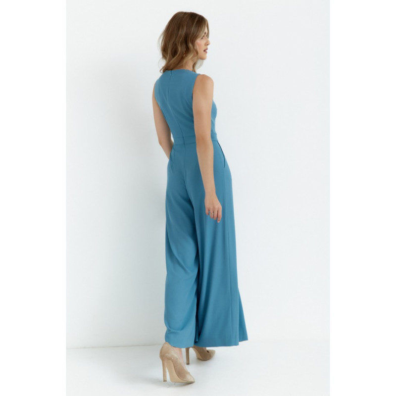 K184 Wide-legged jumpsuit - cold blue