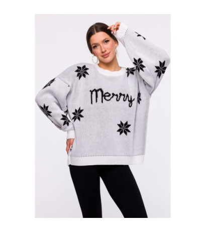 MXS10 Christmas oversize sweater - white