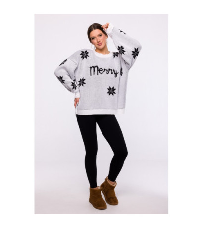 MXS10 Christmas oversize sweater - white