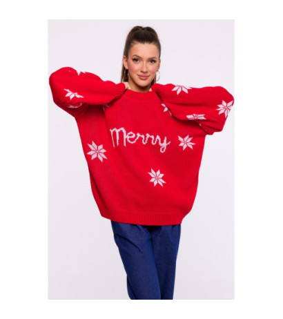 MXS10 Christmas oversize sweater - red