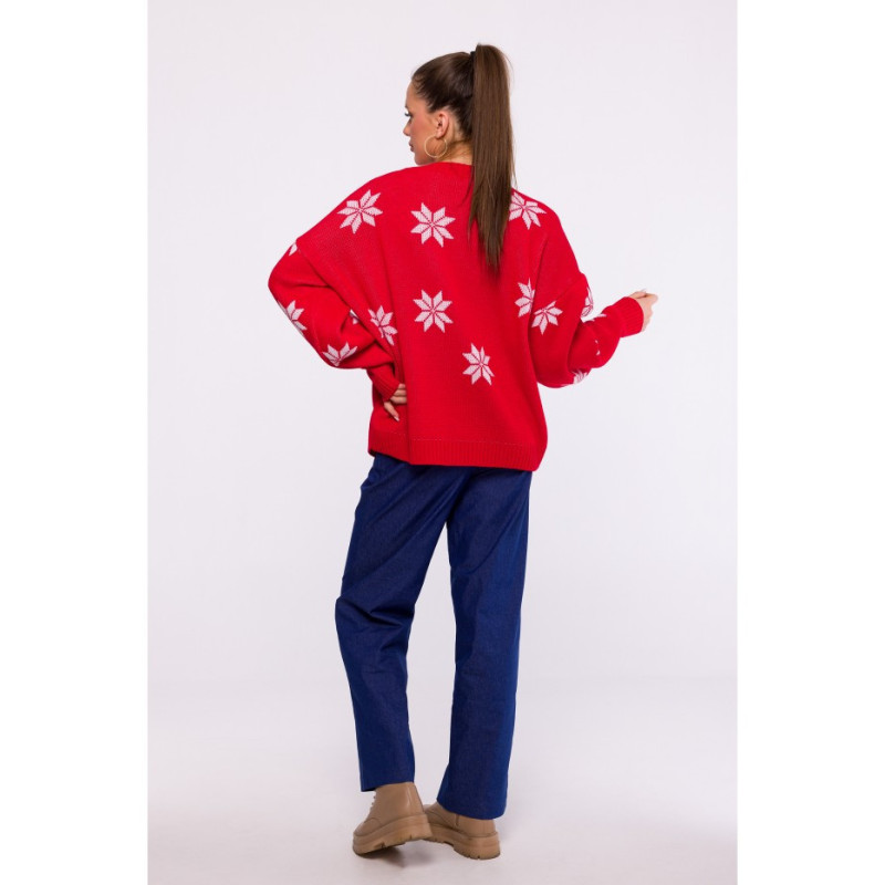 MXS10 Christmas oversize sweater - red