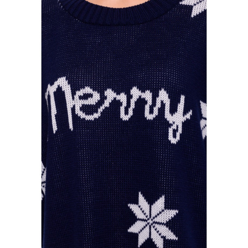 MXS10 Christmas oversize sweater - navy blue