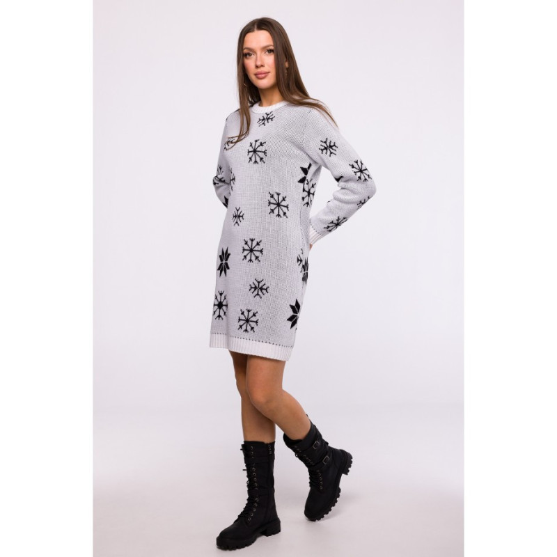 MXS11 Christmas sweater dress - white