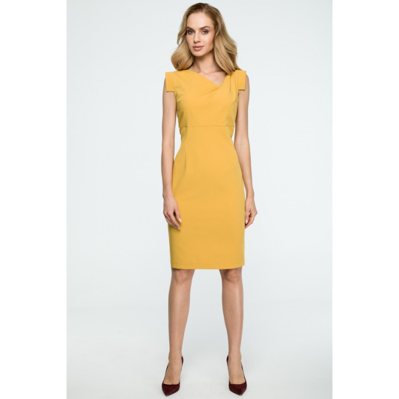 S121 Matching sleeveless dress - yellow