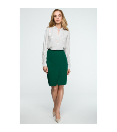 S127 Midi pencil skirt - green