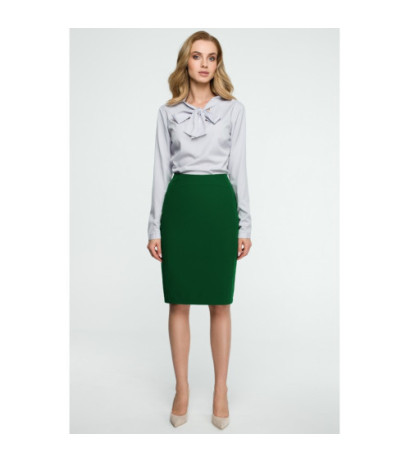 S131 Straight pencil office skirt - green