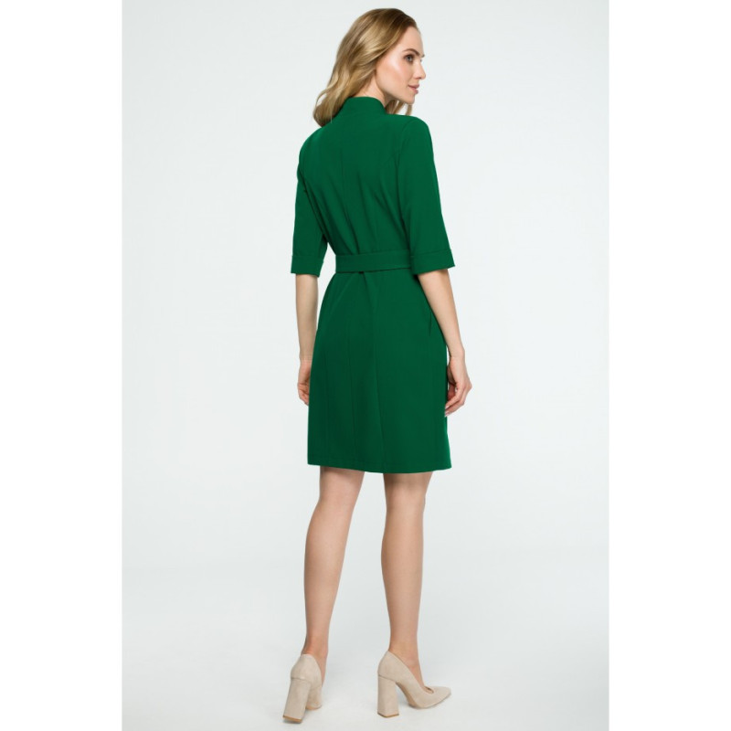 S120 Jacket dress with belt - green