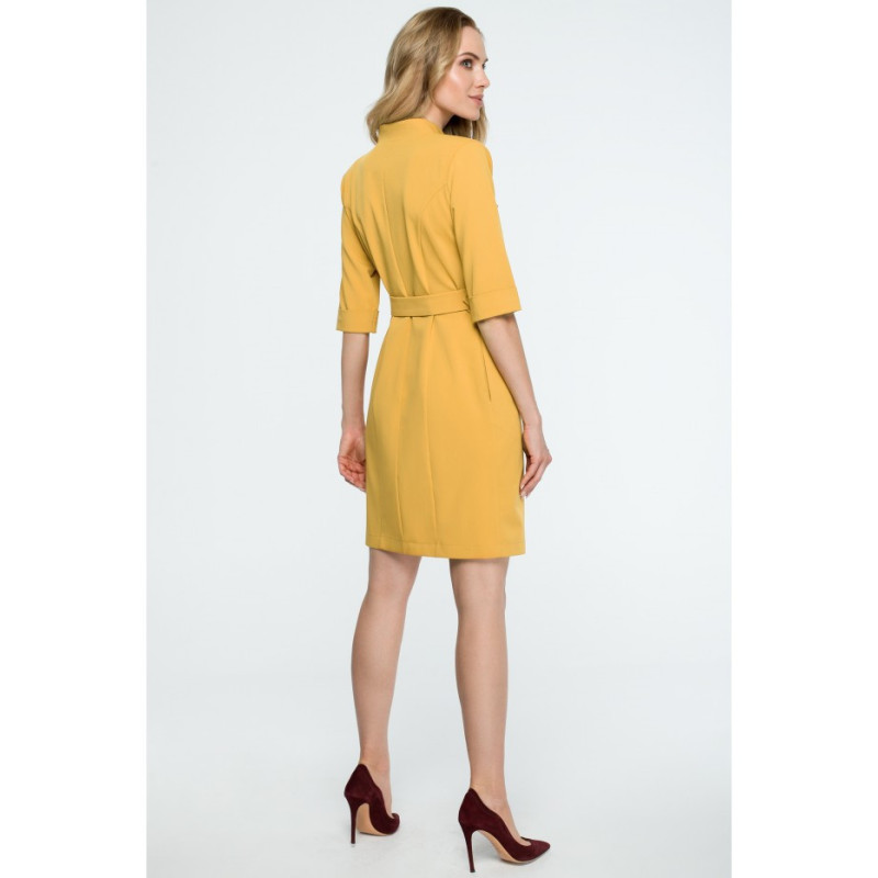 S120 Jacket dress with belt - yellow