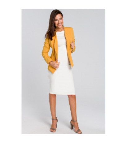 S140 Short unlined jacket with lining - yellow