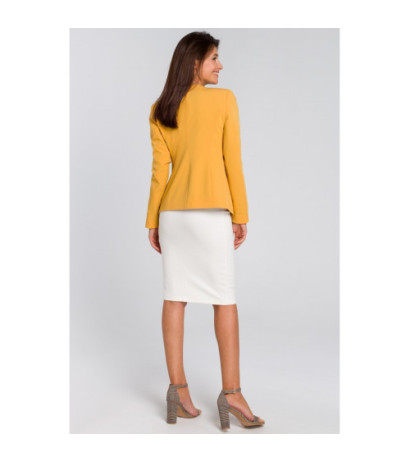 S140 Short unlined jacket with lining - yellow