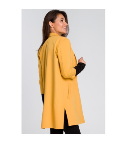 S142 Long jacket with side slits - yellow