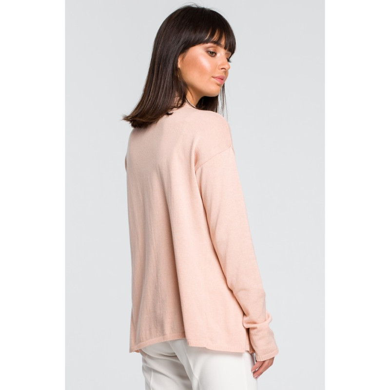 BK023 Short cardigan with shawl collar - peach