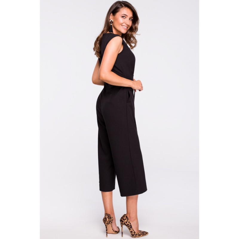 S163 Sleeveless jumpsuit - black