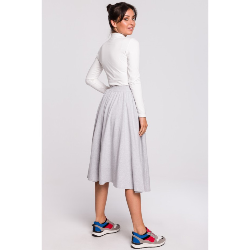 B130 Midi flared skirt - gray