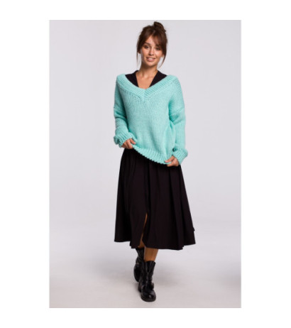 BK046 V-neck sweater - mint