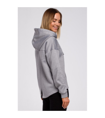 M550 Zippered hooded sweatshirt - steel