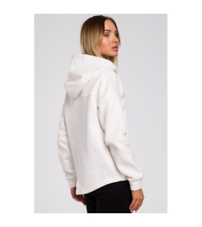 M550 Zippered hooded sweatshirt - ecru