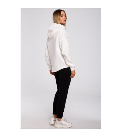 M550 Zippered hooded sweatshirt - ecru