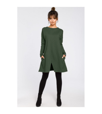 B042 Tunic with cutout bottom - military green